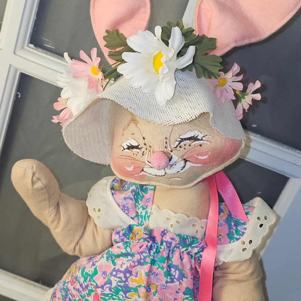 Vintage Annalee 21" Boy & Girl Easter Bunny Dolls‎ 1976 - Picture 7 of 10
